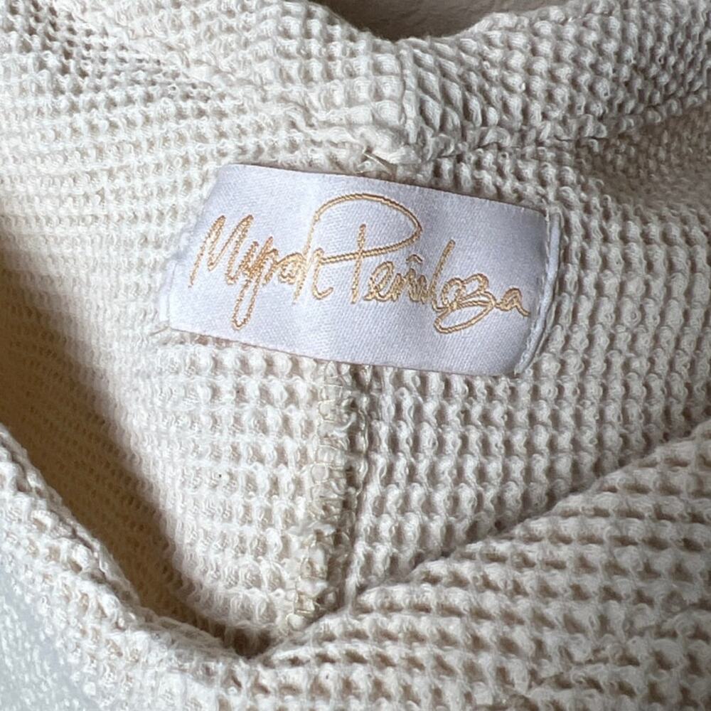 Myrah Penaloza Kundalini Playsuit Waffle Cotton Jumpsuit Romper Wide Leg No Size - Picture 2 of 6